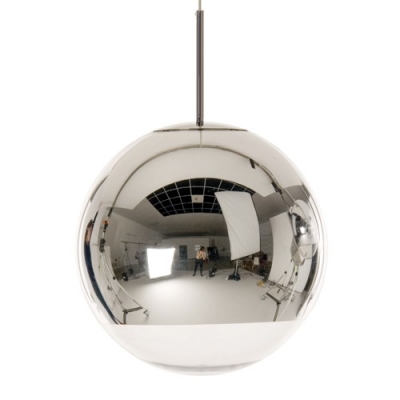 Mirror Surface And Round Ball Shaped Designer Large Pendant 15.7”Wide