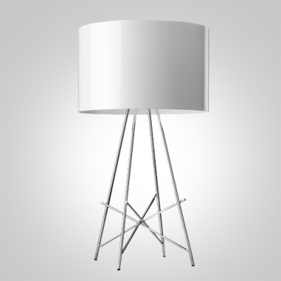 Aluminum Drum Shade 14.1”Wide Designer Table Lamp