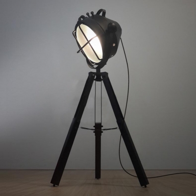 Elegant Tripod Black LED Floor Lamp