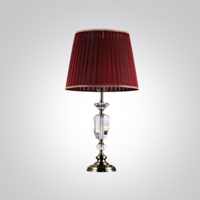 Bold and Exciting Red Fabric Shade Makes Splendid Magnificent Table Lamp
