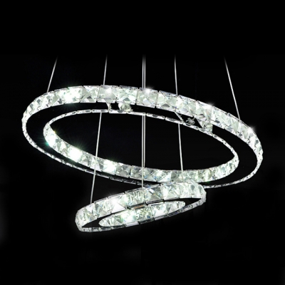 Clear Diamonds Crystal Ring Romantic and Splendid Chandelier Pendant Light