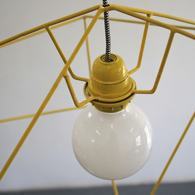 Designer Lighting Asymmetric Iron Cage One-light Pendant
