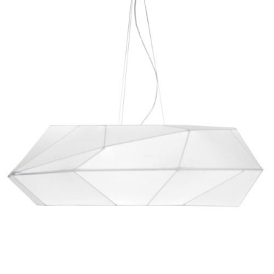 Designer Lighting Diamond Pendant Light In All White