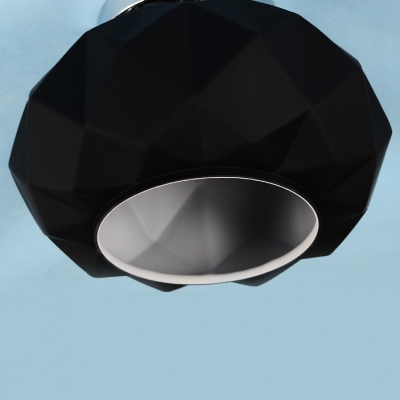 Diamond Round Shaped Glass Close to Ceiling Light