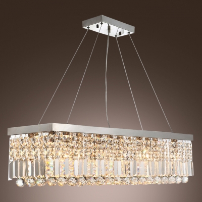 Gorgeous Glamour and Geometric Discipline Meet Stunning Crystal Pendant Chandelier