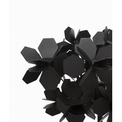 Mysterious Modern Black Flower Covered Pendant Light