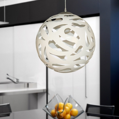 Resin Whimsical Style Hollow-out Ball Suspension Pendant Light