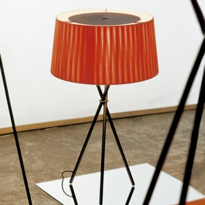 Tripod Base Design Elegantly Drum Shaded Designer Floor Lamp