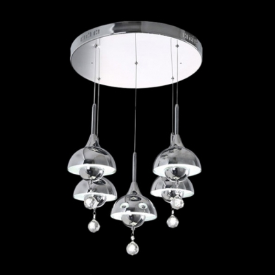 Amazing Multi Light Pendant Completed with Stunning Decoration and Beautiful Clear Crystal Balls