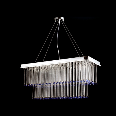Clear Hand Cut Crystal Gives Contemporary Pendant Light Sophisticated Look Full of Elegance