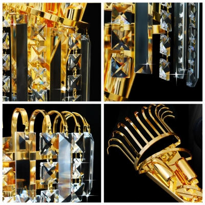 Make Your Home Shine with Gorgeous Wall Sconce Adorned with Strands of Crystal Beads