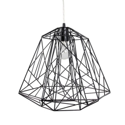 Whimsical Iron Cage Style Pendant Lighting in Black