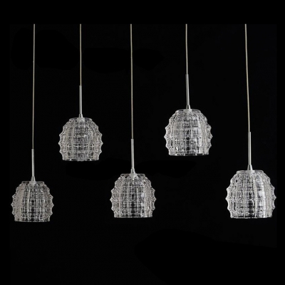 Dazzling Five Glass Shades Add Charm to Splendid Multi Light Pendant