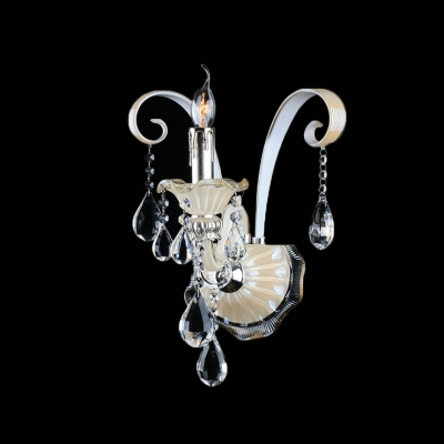 Dazzling Vase Design Crystal Single Light Wall Sconce Offers Glamourous Embellishment