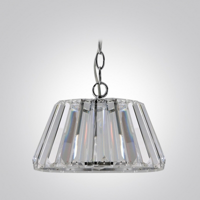 Glittering and Gorgeous Clear Crystal Prisms Drum Shaded Large Pendant Light