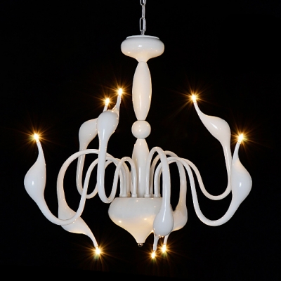 LED Modern Swan Chandelier With 9 Lights