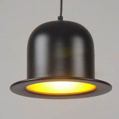 Lovely And BeautifulHat Shaped Designer Pendant Lighting 11.8”Wide Black