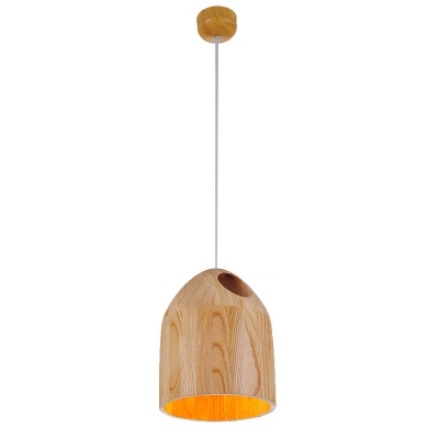 Natural Style Solid Wood Designer Mini Pendant Light for Dining Room