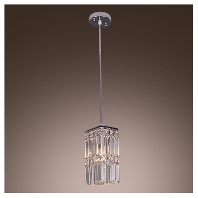 Smaller Chandelier Offers Every Bit of  Glamour and Brilliance with Delicate Square Crystals
