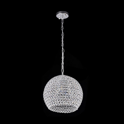 Stunning Large Pendant Features Gleaming Metal Frame Adorned with Sparkling Crystal Beads