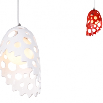 Hollow-out Resin Outshade  Designer Mini Pendant 1-light