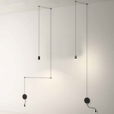 3-light Wire Designer Long Pendant Lighting