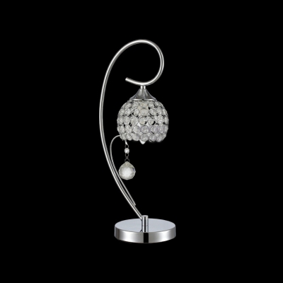 Add Some Glamour to Your Decor with Graceful Curving Scrolling Crystal Table Lamp