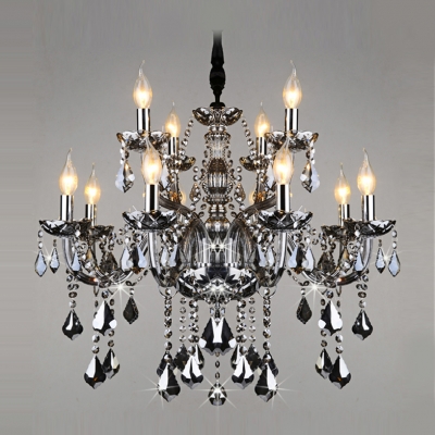 Elegant and Splendid Large 32.2”Wide 12-Light Dining Room Chandelier Light