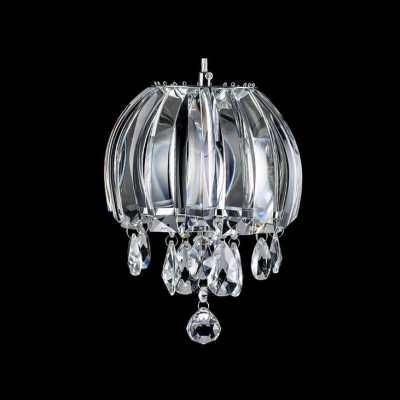 Shining Single-light Mini Pendant Light Features Distinctive Crystal Shade with Gleaming Crystal Beads