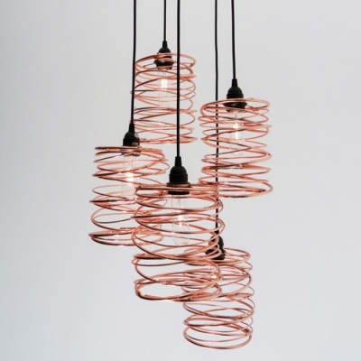 Spiral Nest Miulto-light Pendant by Designer Lighting