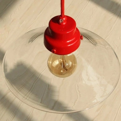 Modern Style 1 Light Cone Shade Glass LED Pendant