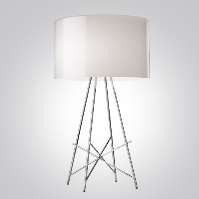 Aluminum Drum Shade 14.1”Wide Designer Table Lamp