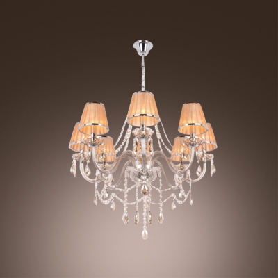 

Champagne Colored 8-Light 29.5"Wide Large Traditional Crystal Chandelier, HL359629