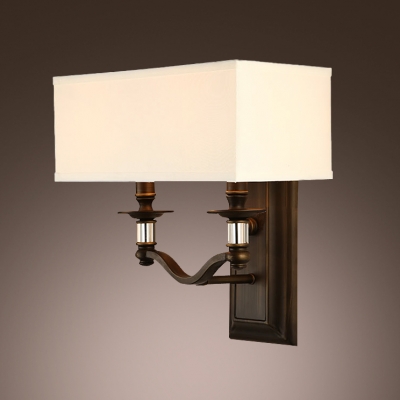 Dazzling Wall Sconce Features Two-light Design and Clear Majestic Crystal Accents with  Half  Drum Shade