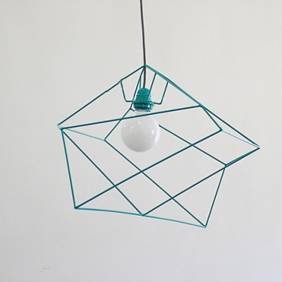 Designer Lighting Asymmetric Iron Cage One-light Pendant