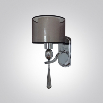 Glamorous Contemporary Wall Sconce Adorned with Faceted Crystal Makes Great Decor Element