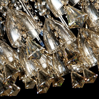 Gorgeous Amber Crystal Diamond Droplets Bold and Intriguing Crystal Flush Mount