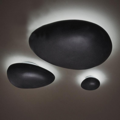 Gracefully Black Stone Designer Flush Mount Ceiling Light