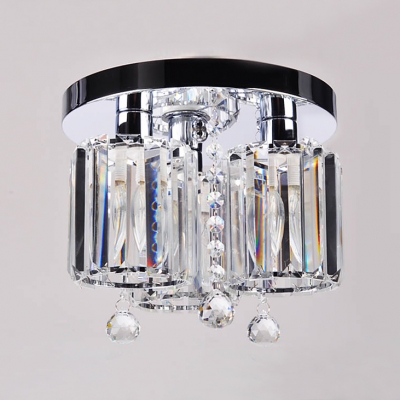 Lavish and Glamorous Semi Flush Ceiling Light Offers Welcomed Addition with Beautiful Square Crystals