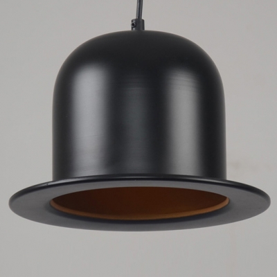 Lovely And BeautifulHat Shaped Designer Pendant Lighting 11.8”Wide Black