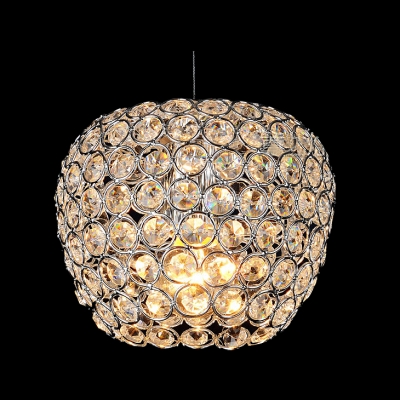 Warm and Chic Apple Shaped Mini Pendant Light Embedded by Sparkling Crystals