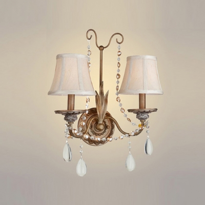 Wonderful Two-light Wall Sconce Features Ttraditional Design and Warm Comforting Crystal Accents