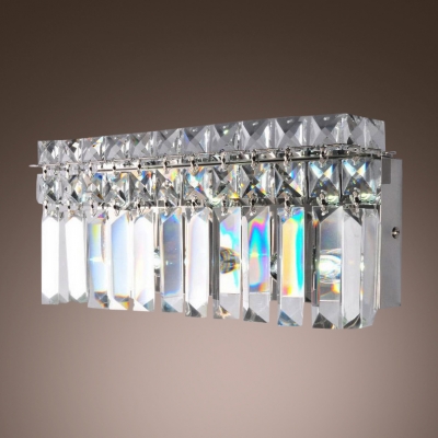 Add Dazzle to Your Bath with Glamorous Hanging Crystal Wall Light Fixture