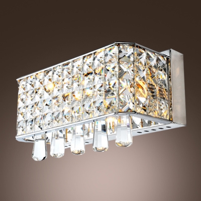 Add Divine Radiance to Your Bathroom with Splendid Crystal Wall Light Fixture.