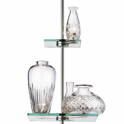 Bold and Modern Three Tiers Etched Glass Vase Designer Island Lighting