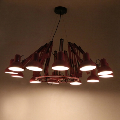Designer Lighting Pink 12-light Spider with Strenching Arms