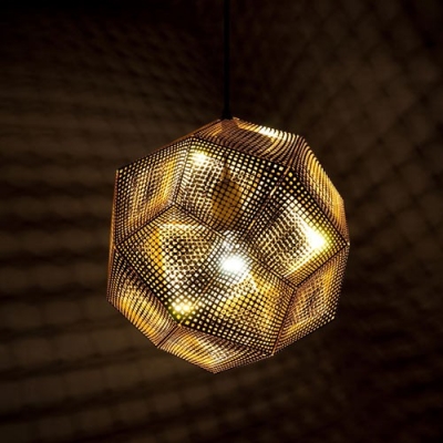 Etched Pendant Light Gold/Silver