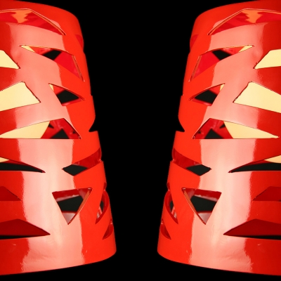 Cone Shape Resin Mini Pendant Light For Dinning Room Red