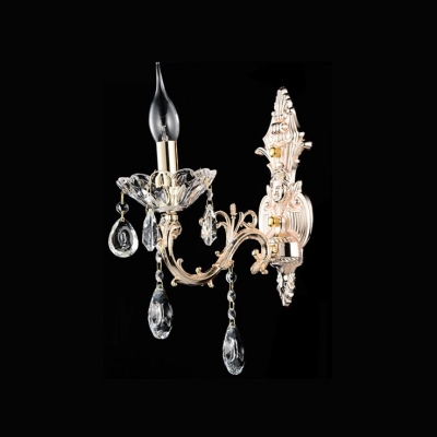 Regal Delicate European Style Two Light Crystal Wall Light Fixture