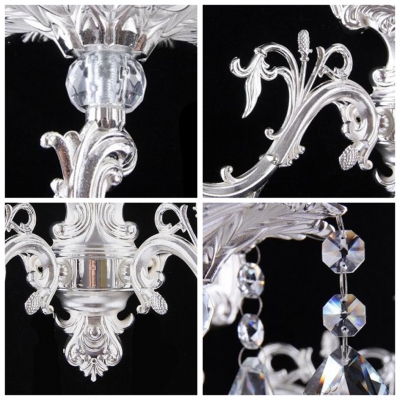 17'' High Single Light Wall Sconce Featured Clear Crystal and Graceful Strolling Arm